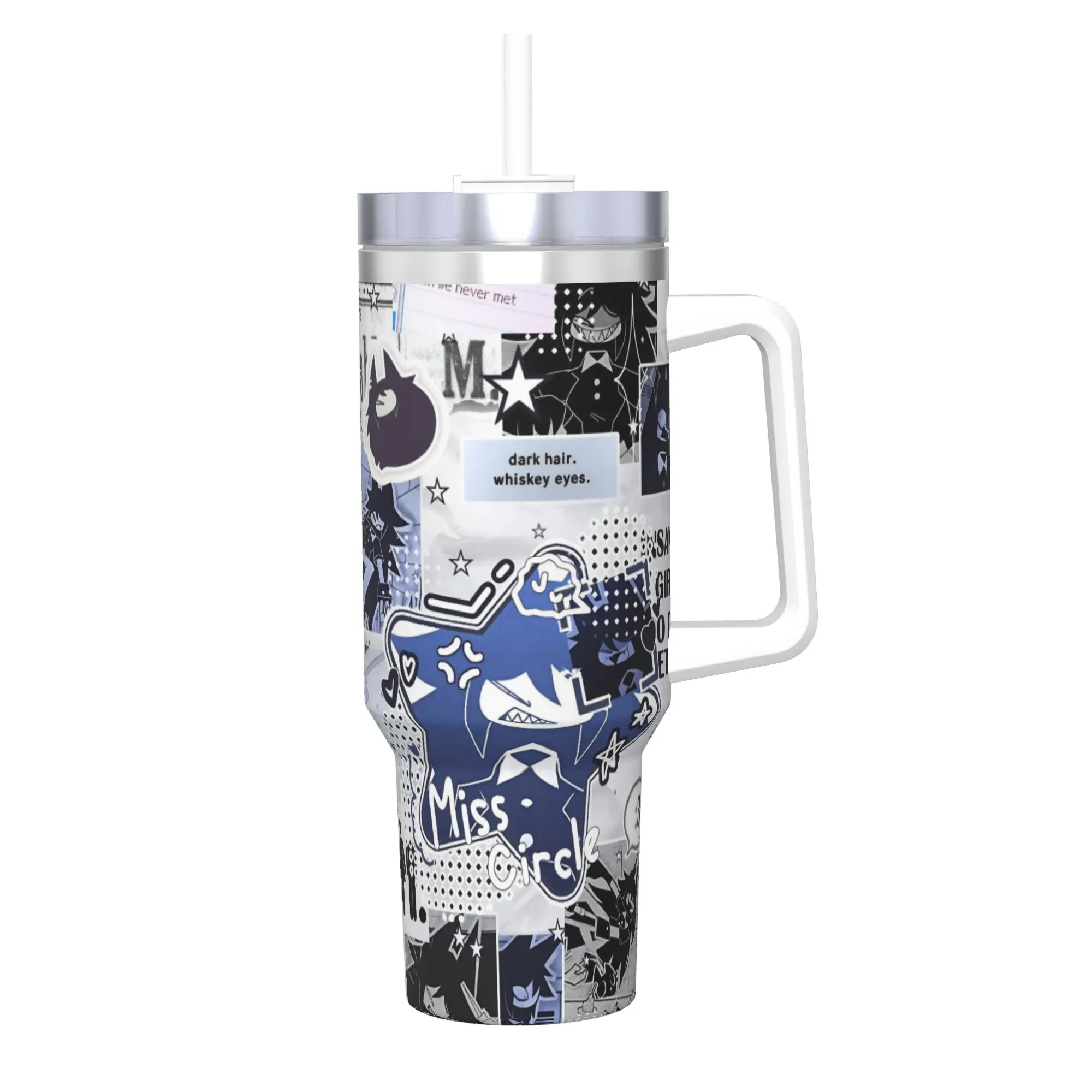 FPE Fundamental Paper Education Tumbler 40oz Stainless Steel Double Wall Vacuum Insulated  Travel Mug With Straw