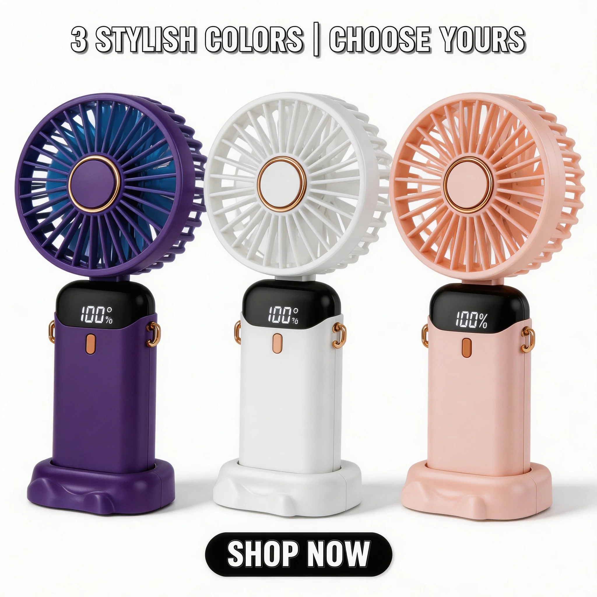 Fan Desk Small Usb - Mini ventilateur portable avec 5 vitesses,
