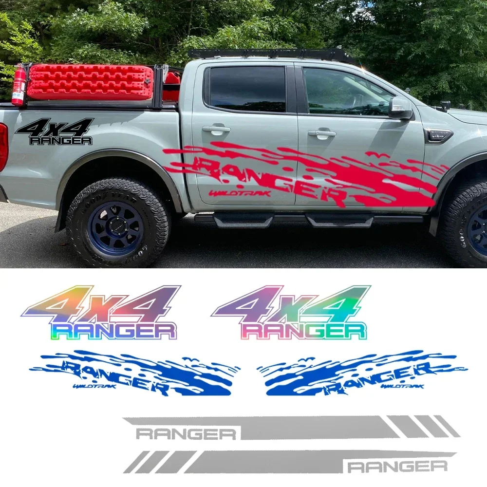 Car Body Side Stickers for Ford Ranger Raptor Wildtrak T6 2011 2014 2015 2016 2017 2018 2019 2020 2021 2022 2023 2024 2025 2026