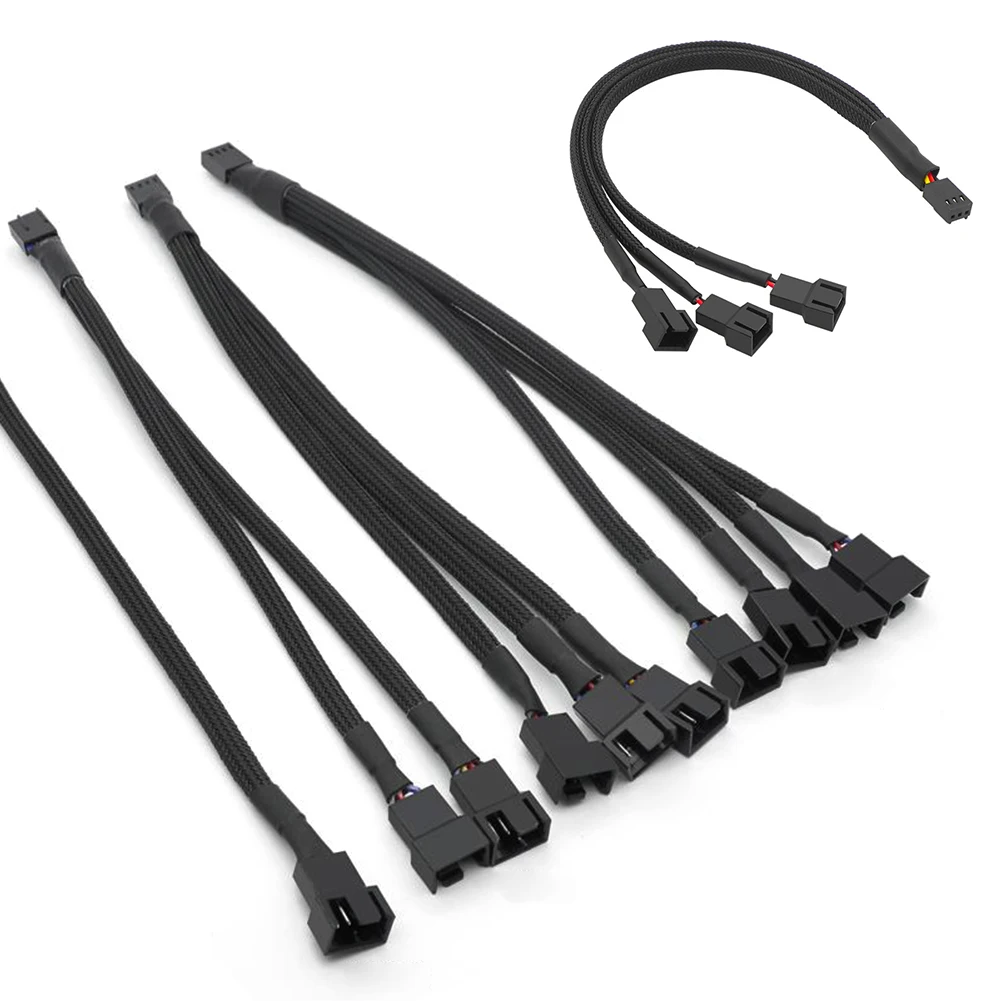 4 Pin PWM Fan Cable 1 To 4/3/2/1 Ways Splitter 27cm Extension Cable Connector Pwm Extension Cables