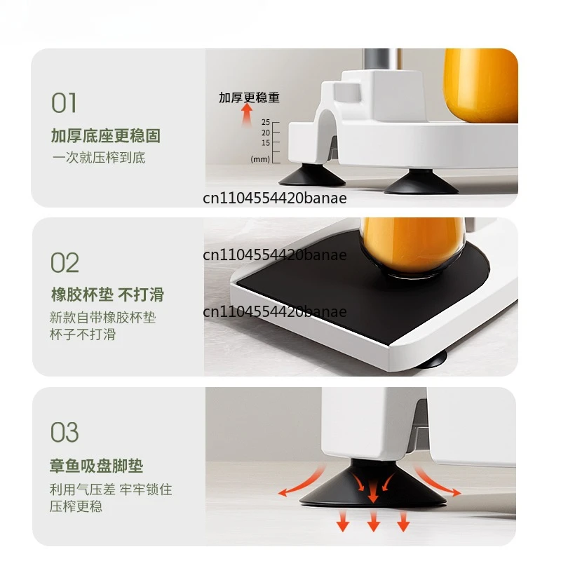 Manual juicer Household and commercial stainless steel fresh pressing hand pressing hand crank juicing artifact/In stock