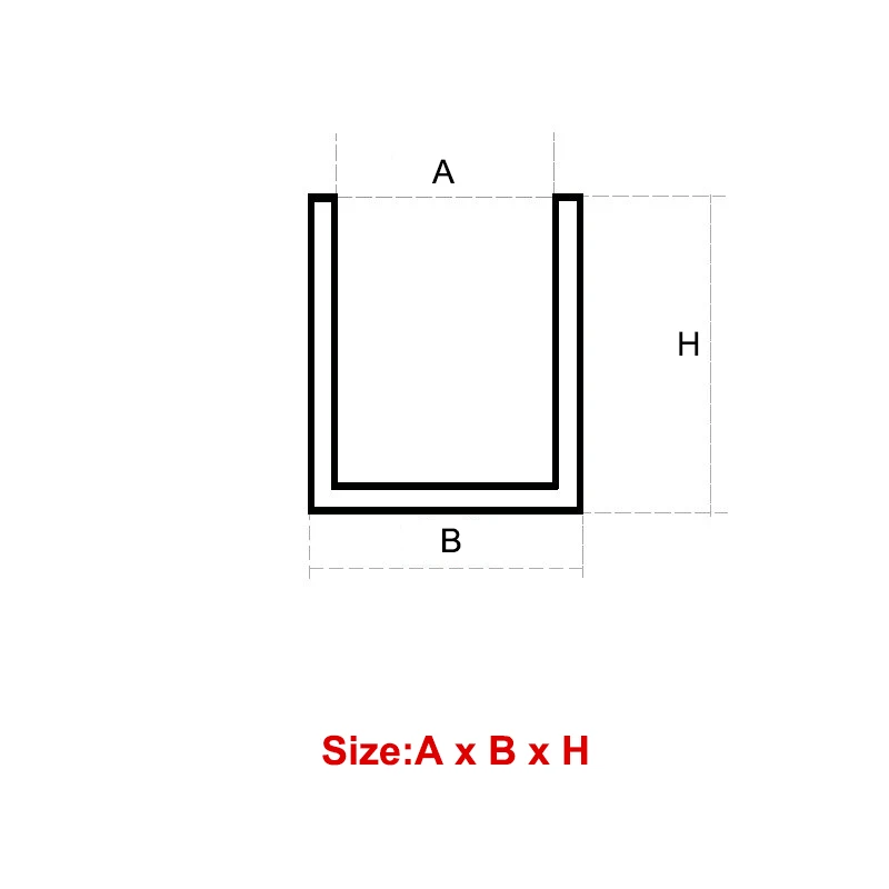 Silicone U-shaped Strip High Temperature Resistance Waterproof Sealing Strip Decorative Strip Fish Tank, Board Edge Wrapping