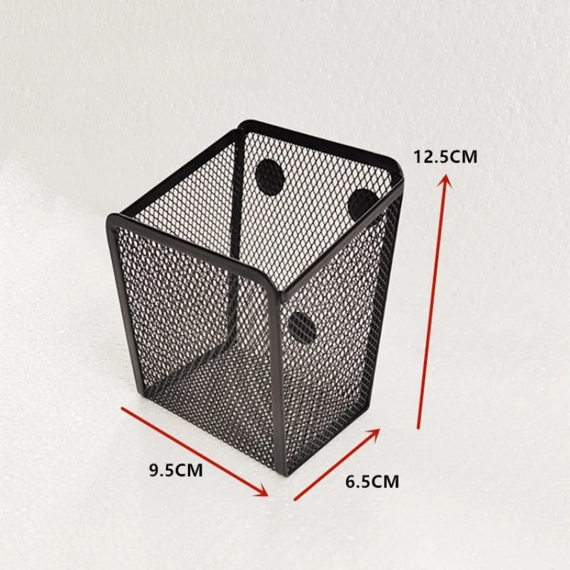 Strong Magnetic Storage Basket, Desktop Pen Holder, Fridge Storage Organizer, Desk File Sorter, Metal Mesh Stationery