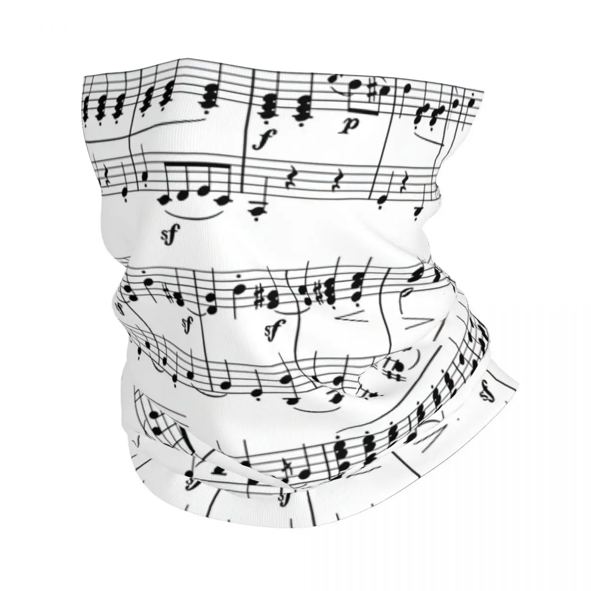 Sheet Music Scarf Neckerchief Neck Face Mask Polyester