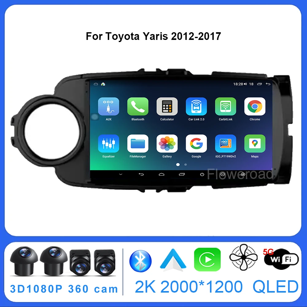 

Android13 FYT7862 For Toyota Yaris 2012-2017 Car Radio Multimedia Carplay Video Player Navigation stereo 5GWiFi BT5.0