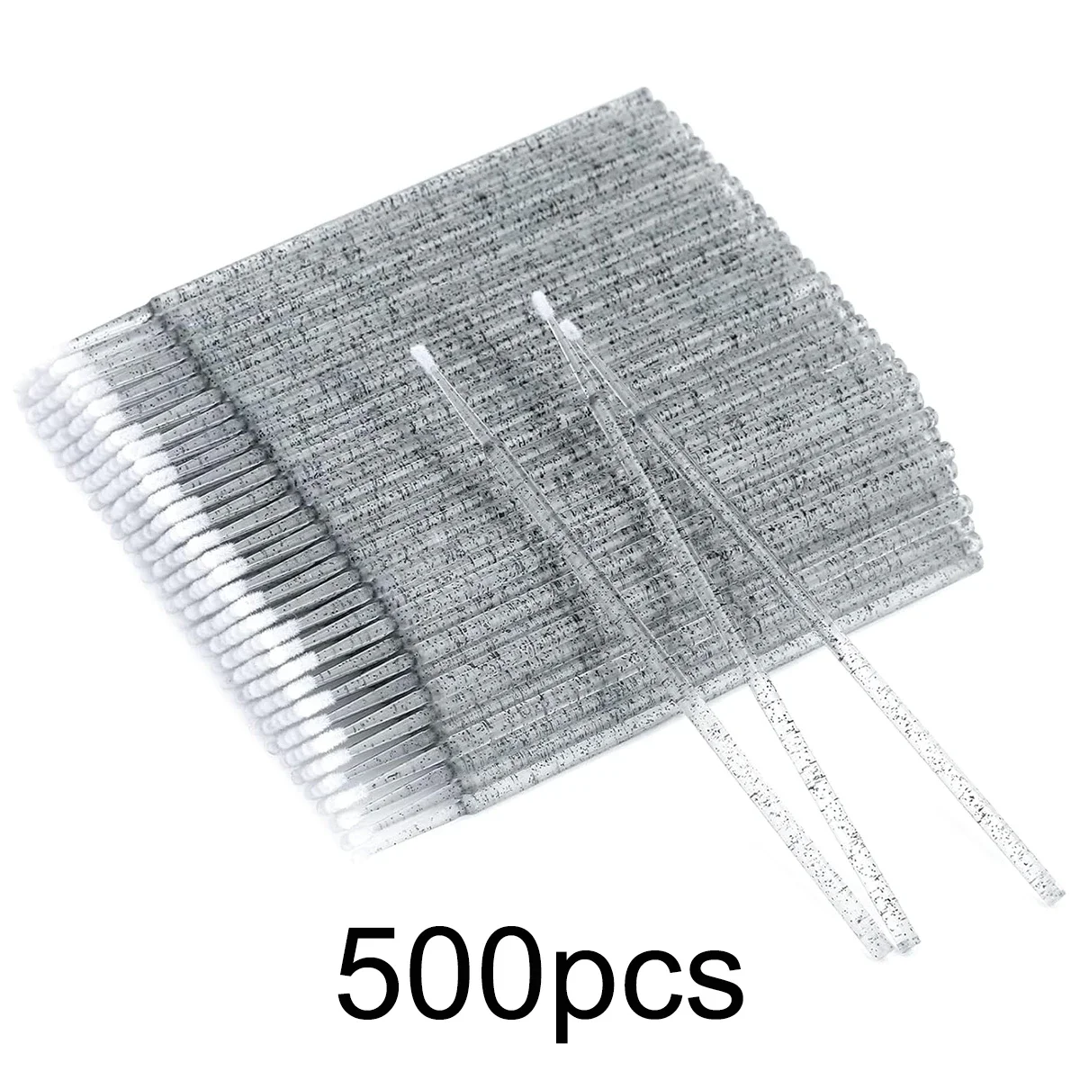 100/500 Stück, Mikro-Wattestäbchen, Lippen-Mascara-Bürsten Rosa Mikrobürste Kristall-Mikroapplikator für Wimpernverlängerung