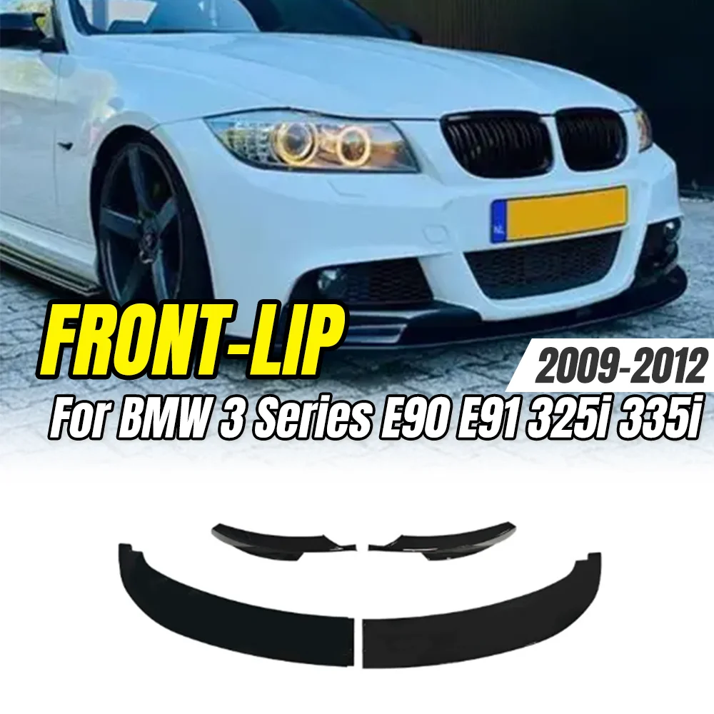 

For BMW 3 Series E90 E91 2009-2012 325i 335i M Sport Front splitter,Diffuser Splitters Cover Guard Trim,Car Styling Upgrade.