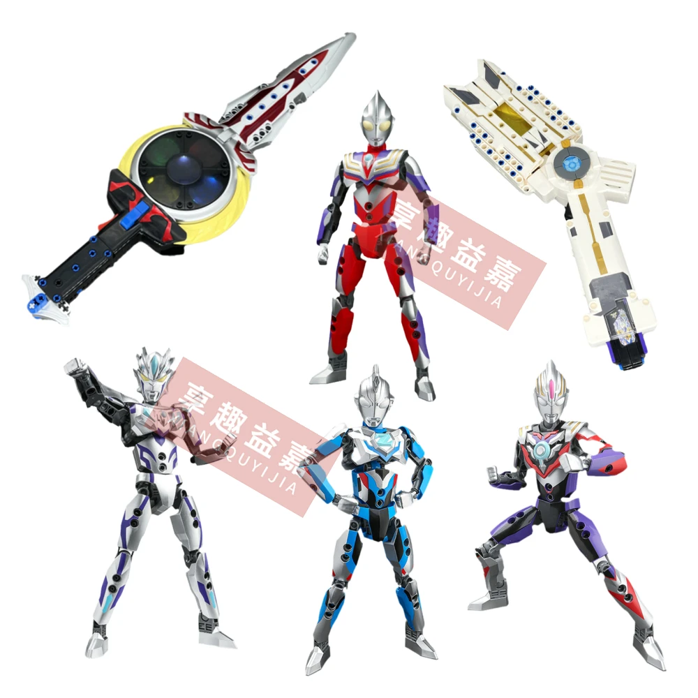 

2023 Ultraman Series New Action Figure Weapon Bricks Building Blocks Anime Model Children's Gifts Movie Collect