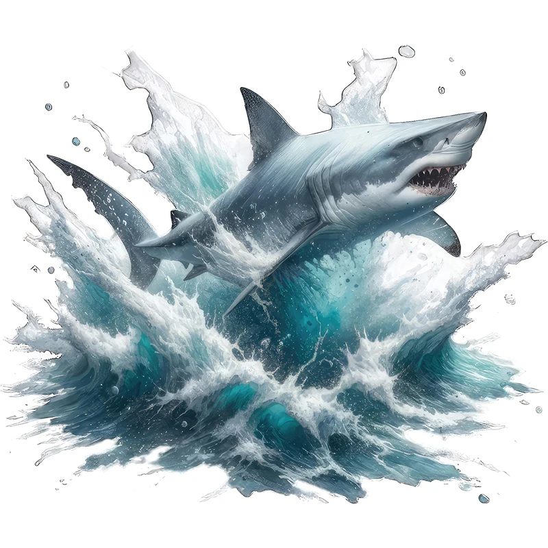 Three Ratels CF30 Fierce Shark Wall Stickers for home decoration