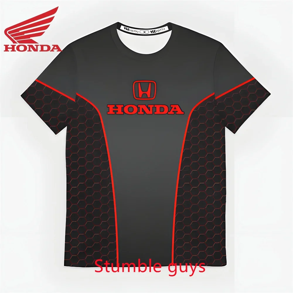 

Honda Kids Boys T-shirt Men Sport Short Sleeve Fashion Casual Sports Motorcycle Racing Biker Cool Teen Clothes