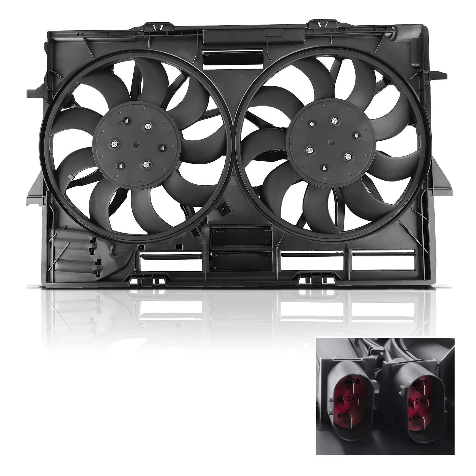 Conjunto de motor del ventilador de refrigeración del radiador para Audi A6 A7 4G 3,0 4,0 TFSI 2012-2016 2017 nuevo 4H 0959455 T 4H 0959455 AA