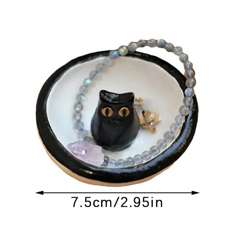 Gato Anel Suporte para Armazenamento de Jóias, Kitten Stand, Anel Prato, Anéis, Pulseiras, Colar, Brincos, Presentes do Dia dos Namorados