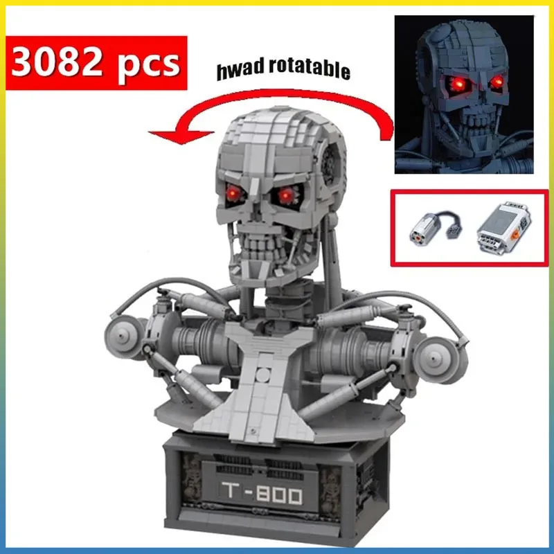 2025 nuevo PF Terminator T-800 busto MOC-20570 ajuste HighRobot función de potencia bloques de construcción niños chico juguete para regalo