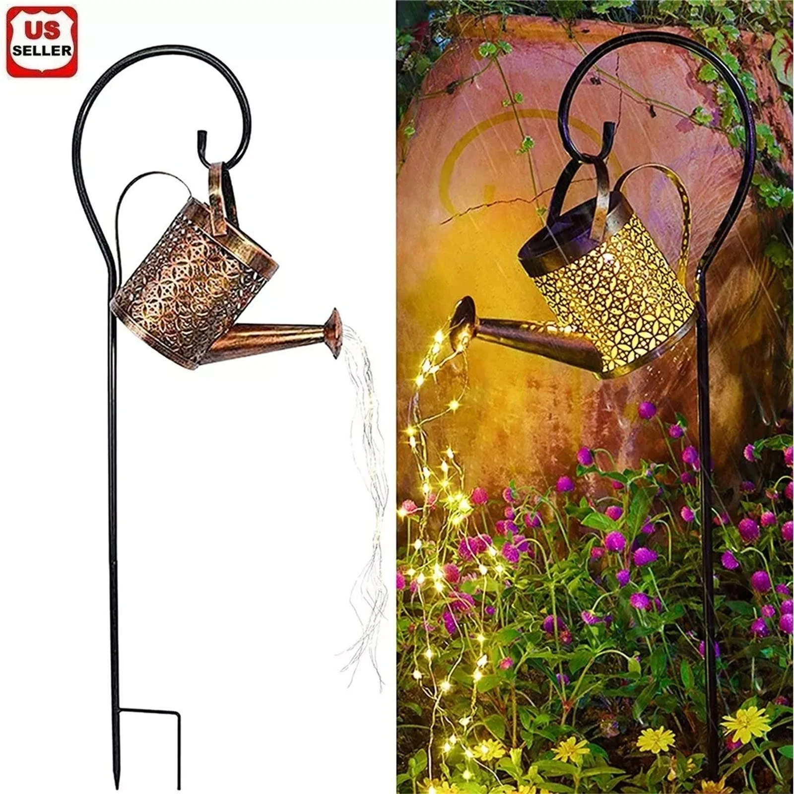 

Solar Watering Can Light Garden Outdoor Waterproof Kettle Yard Art Lamp Decor US