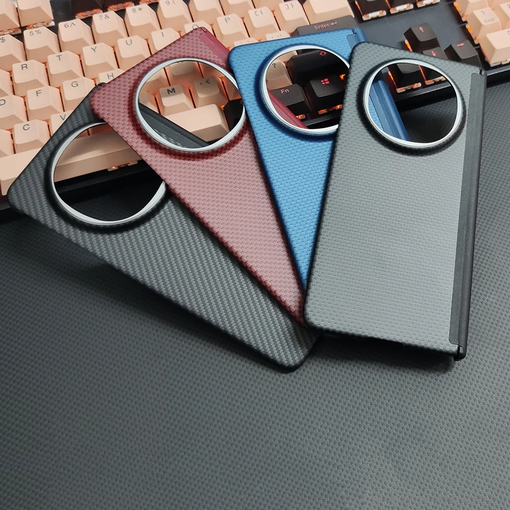 

Магнитный пуленепробиваемый и противоударный одинарный задний защитный чехол для мобильного телефона из арамидного углеродного волокна для OPPO Find N5