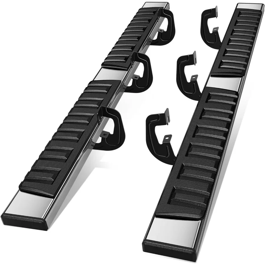 

Подносы, совместимые с Chevy Silverado GMC Sierra 1500 2500HD 3500HD 2007-2019, расширенная кабина, боковые ступеньки из нержавеющей стали