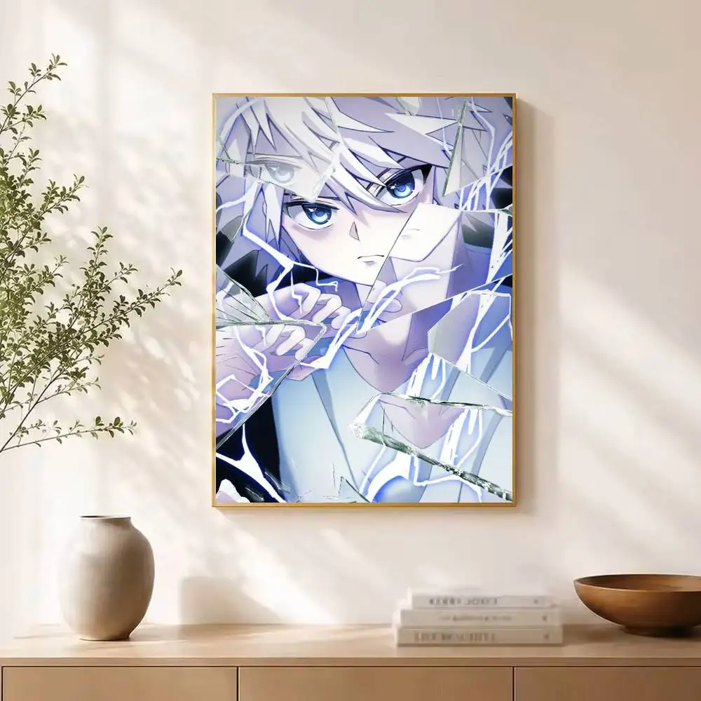 Killua Zoldyck Hunter x Hunter Poster Waterproof Wall Art Sticker For Bar Living Room Vintage Decor High Quality Print Gift