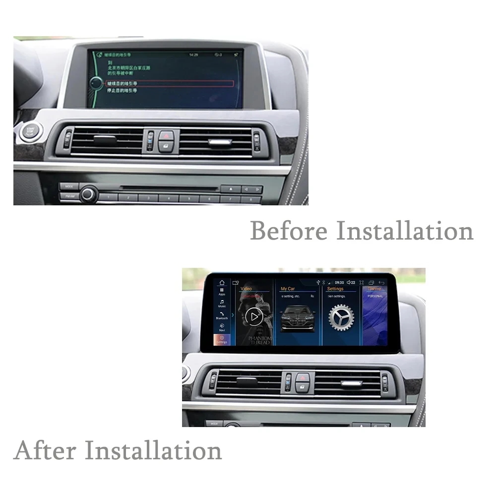 12.3 Inch For BMW 6 Series F06 F12 F13 2010 - 2017 NBT CIC System Android 14 Car Multimedia Player Carplay Auto GPS Navigation