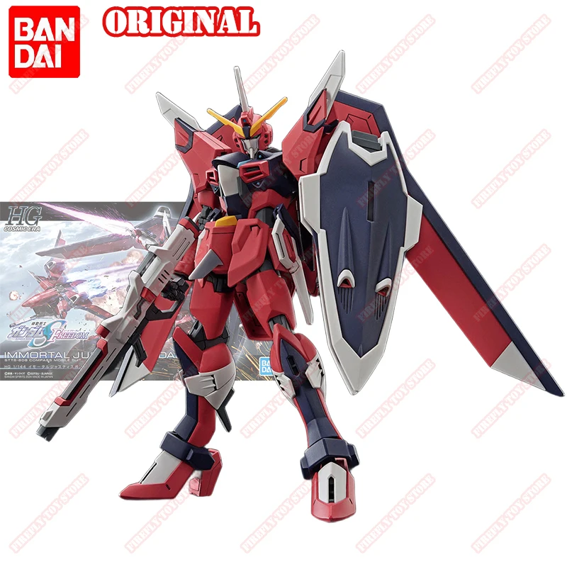 

Bandai Original Gundam HGCE Seed Freedom Immortal Justice Assembly Movable Anime Action Model Figures Collection Toys