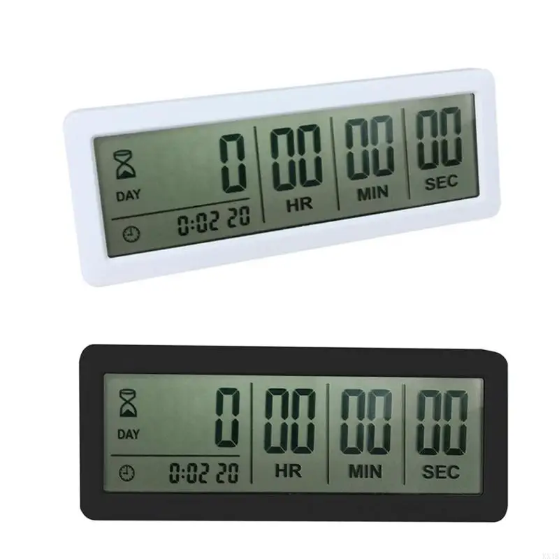 KX4B Big Digital Countdown Days Timer Hari Hitung Pengatur Waktu Bahan ABS 2 Warna untuk Dapur Laboratorium Lulusan