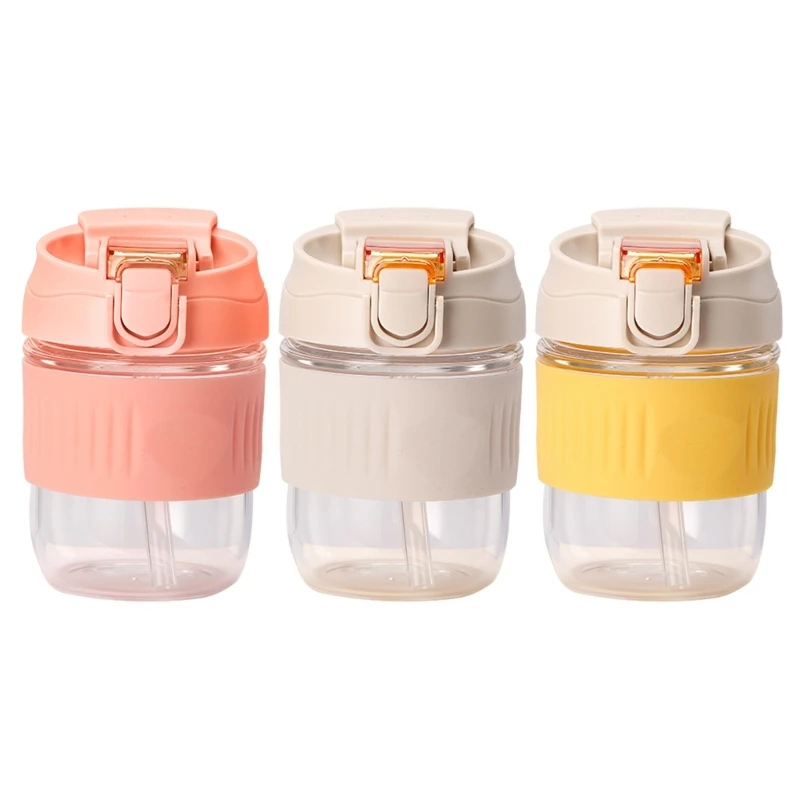 

Transparent Cup Drinking Lid Straw Drink Coffee Dining Cups 350ml/550ml