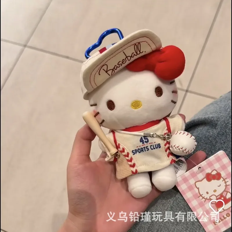 2025 Sanrio Cartoon Hello Kitty Plüschpuppe Schlüsselanhänger Anhänger Tagesrucksack Kawaii Modeaccessoires Kinder Festival Geschenk