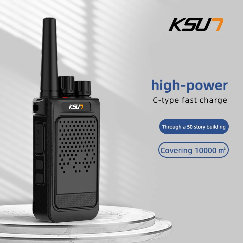 KSUN صغير محمول اتجاهين راديو UHF اتصال داخلي لاسلكي مقاوم للماء لاسلكي تخاطب طويل المدى Woki Toki VOX PMR446 اسلكية تخاطب