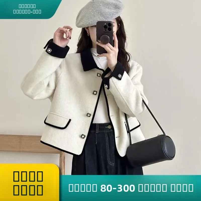 

Ladies' Warm Woolen Open Cardigan Spring Autumn Loose Fit Outerwear ort Coat Long Sve Button up Casual Luxury Sle