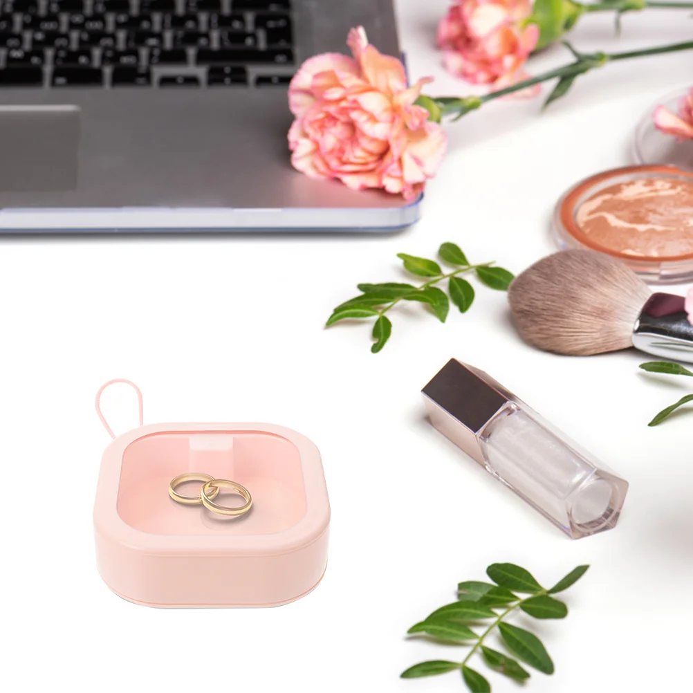 2 قطعة صندوق مجوهرات محمول متعدد الوظائف حقيبة تخزين مريحة منظم القرط المرئي ملحقات تخزين متينة