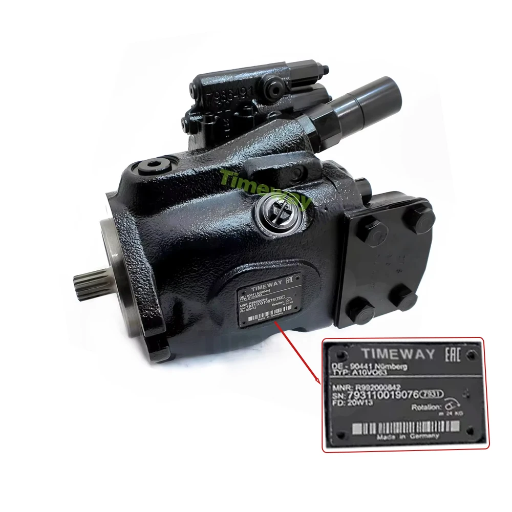 

A10VO63 Variable Displacement Pump AL A10VO63LA9DS/53R-VQC62N00-SO928 Hydraulic Piston Pump for Repair R992000842 Mini Excavator