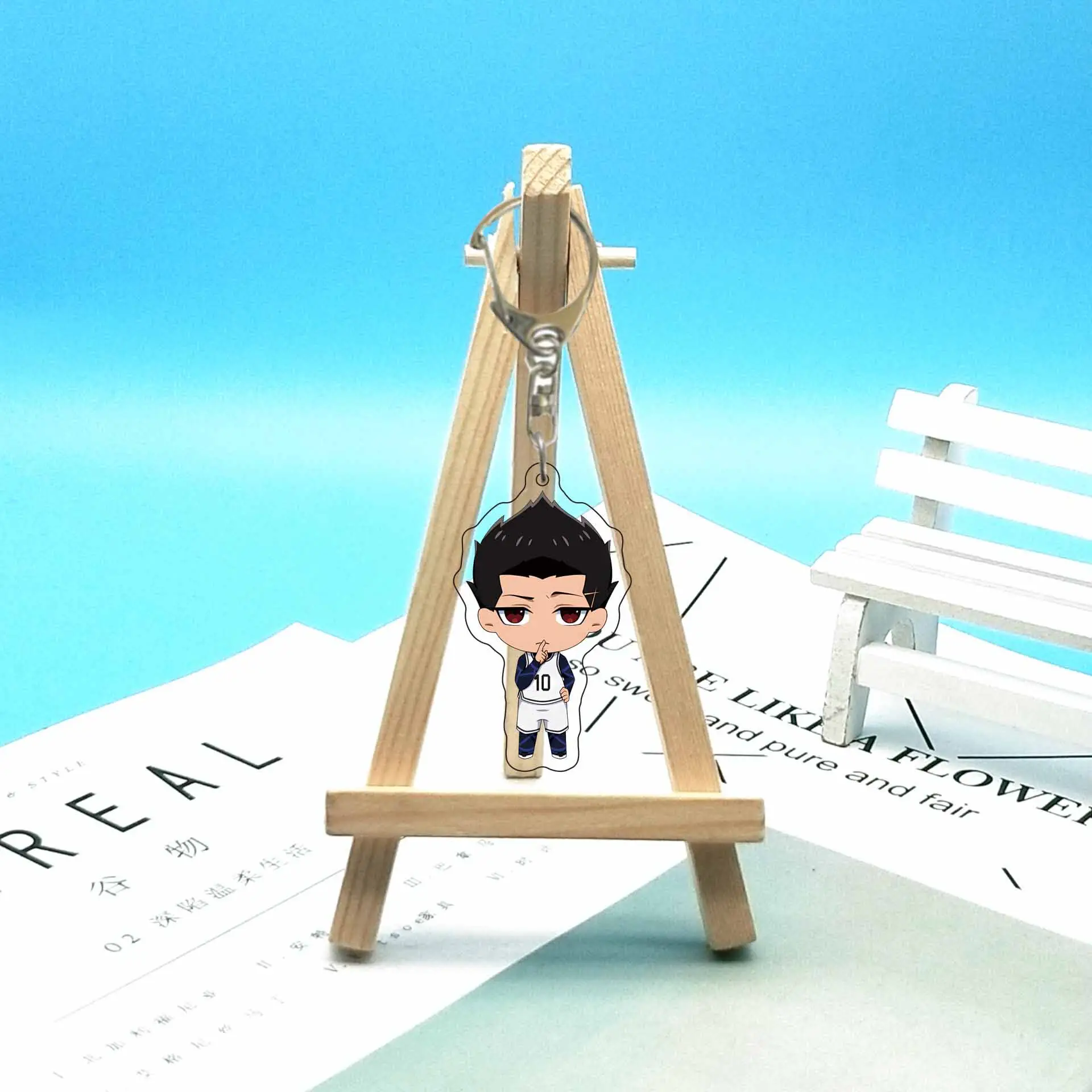 55MM Anime BLUE LOCK Figure Shidou Ryuusei Rin Itoshi Ego Jinpachi Itoshi Sae Barou Shouei Acrylic Keychain Cute Gifts view 4