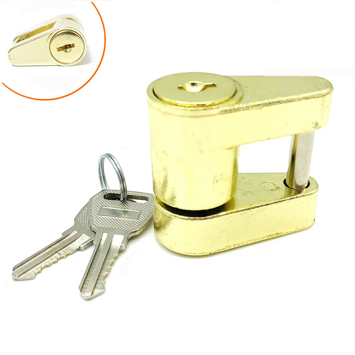 High Quality Tow Hook Trailer Coupler Padlock Solid Brass Trailer Locks for Hitch Security Protector Theft Protection