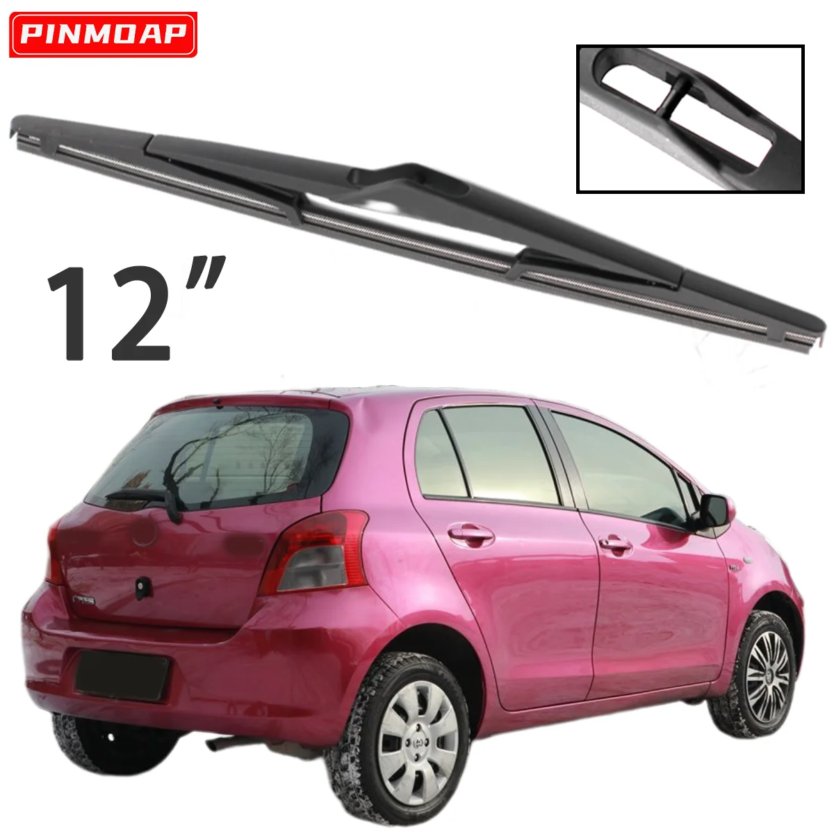 1 قطعة 12 "الممسحة الخلفية لتويوتا يارس P9 هاتشباك الفرنسية بوليت 2005-2011 الزجاج الأمامي الخلفي ممسحة شفرة اكسسوارات السيارات أ