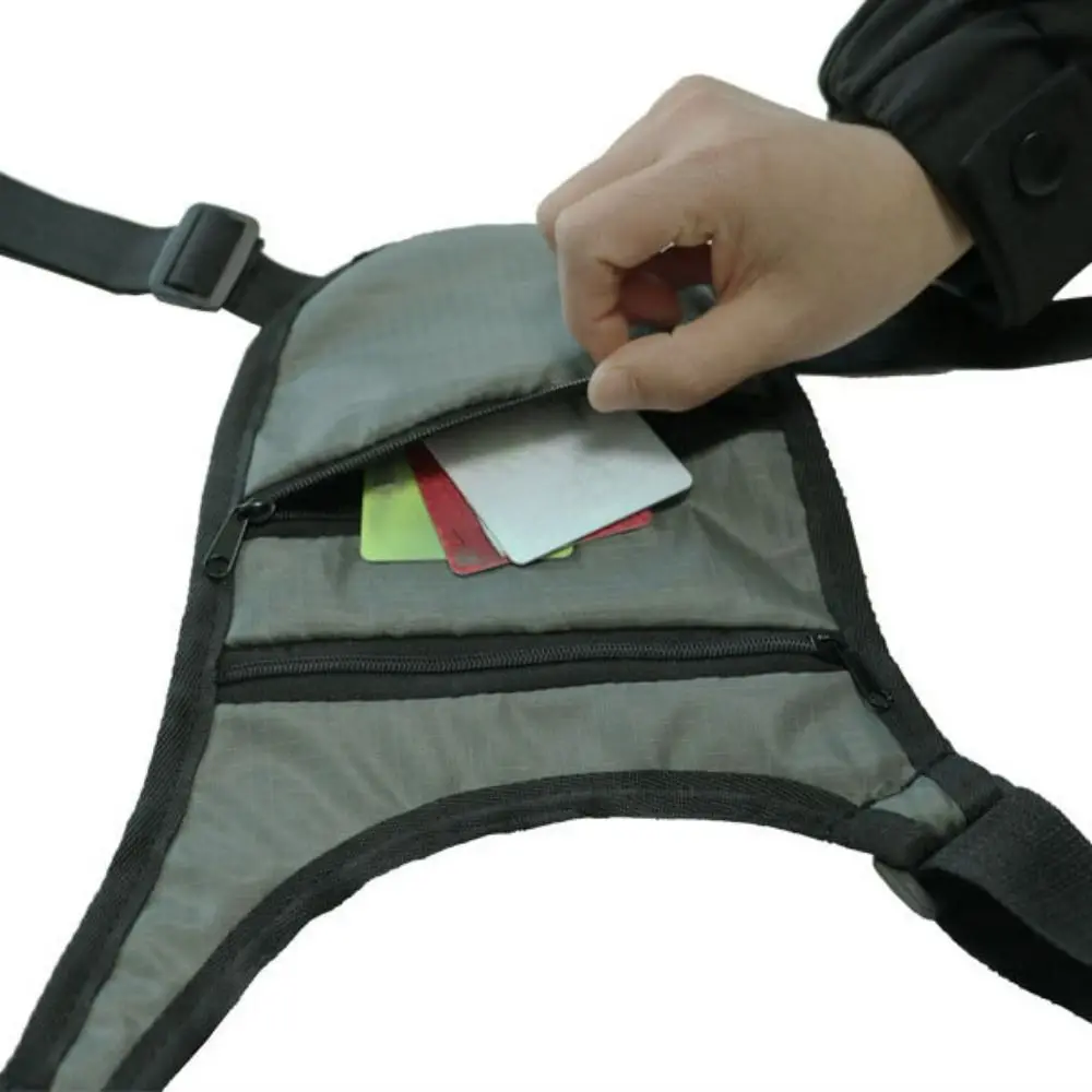 حقائب خصر للسفر غير مرئية، جيوب متعددة، قماش مسامي، حقيبة خصر مضادة للسرقة، حزام تريلين قابل للتعديل