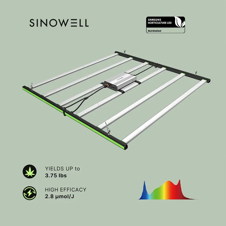 

SINOWELL 645W 6 Strips Full Spectrum 5-Year Warranty Greenhouse LED Grow Light Bar