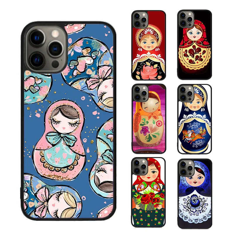 Babushka Matryoshka Red Russian Doll Phone Case For iPhone SE2020 15 16 14 13 12 11 Pro Max Coque 8 PLUS 7 mini fundas cover