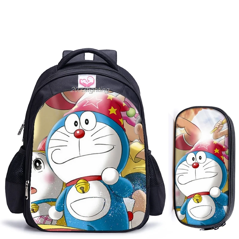 16 Inch Doraemon School Bag for Kids Boy Girls Primary Backpack Children School Sets Pencil Bag Toddler Cartoon Mochilas