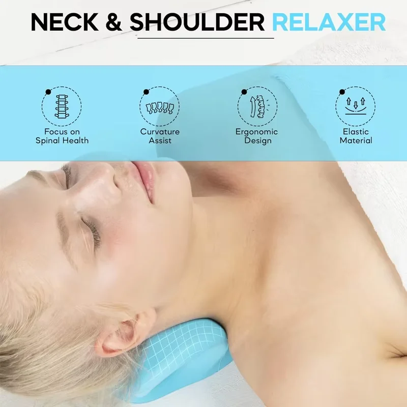 Neck Shoulder Stretcher Relaxer Cervical Chiropractic Traction Device Pillow For Side Back Stomach Sleeper Remedial Pillows image 4