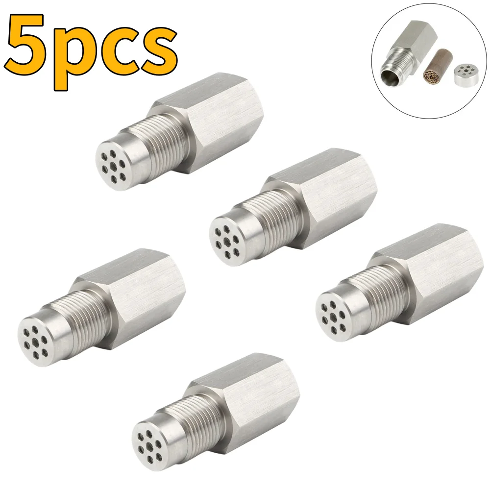 5PCS Oxygen O2 Sensor Spacer M18X1.5 Adapter Extension Filter CEL mini catalyst Check Engine Light