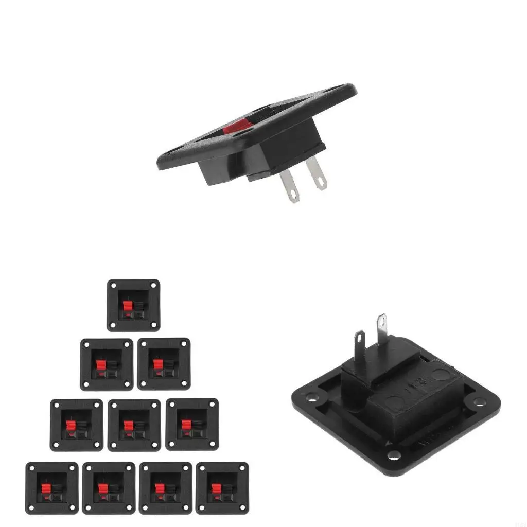 193A 10PCS Speaker Terminal Board Plate Square Spring Clip Binding Spring Post