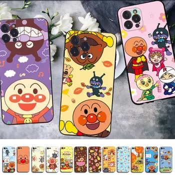 만화 A-Anpanman Baikinman 휴대폰 케이스, 아이폰 15 8 7 6S 플러스 X SE 2020 XR XS 14 11 12 13 미니 프로 맥스 모바일 케이스 