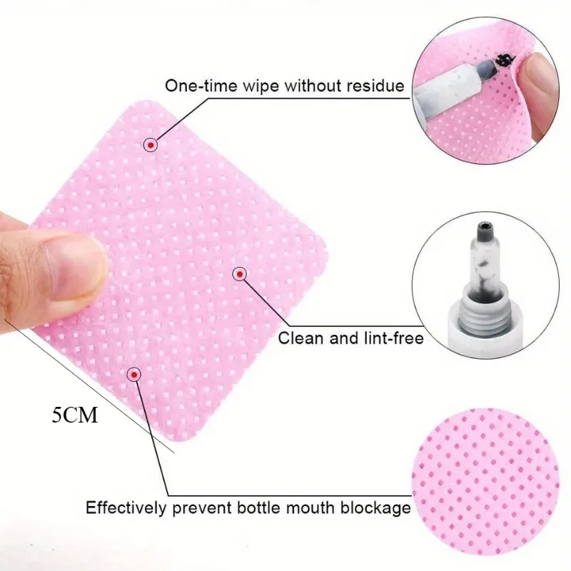 Fusselfreie Nageltücher, Gel-Reinigungstücher, Aluminium-freie Nagellackentferner-Pads für Nail Art Beauty Cleaning Care Tool