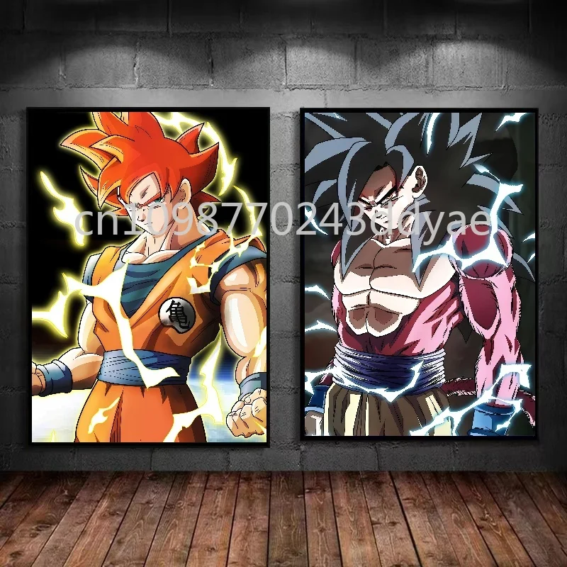 アニメドラゴンボールポスター超クール悟空ベジータ画像印刷キャンバス絵画家の壁アート装飾絵画ギフト
