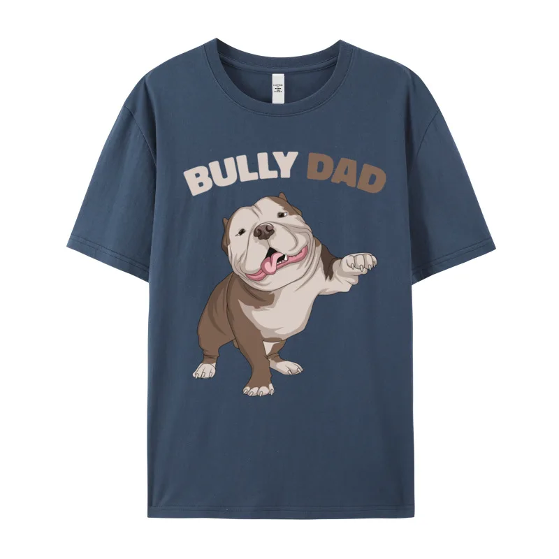 American Bully Dad Dog Owner Gift Tshirts Gift Idea Cotton Fabric Mother Day Tops & Tees Tees Short Sleeve Discount Round Collar