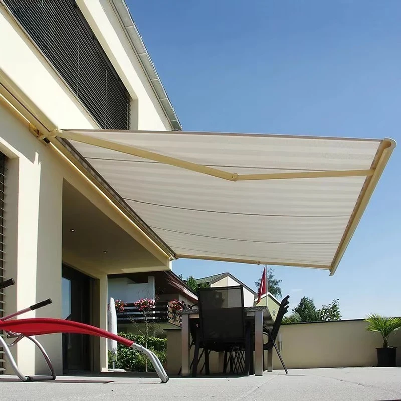 

Custom Outdoor Full Cassette Portable Motorized Aluminium Waterproof Retractable Awning for Balcony