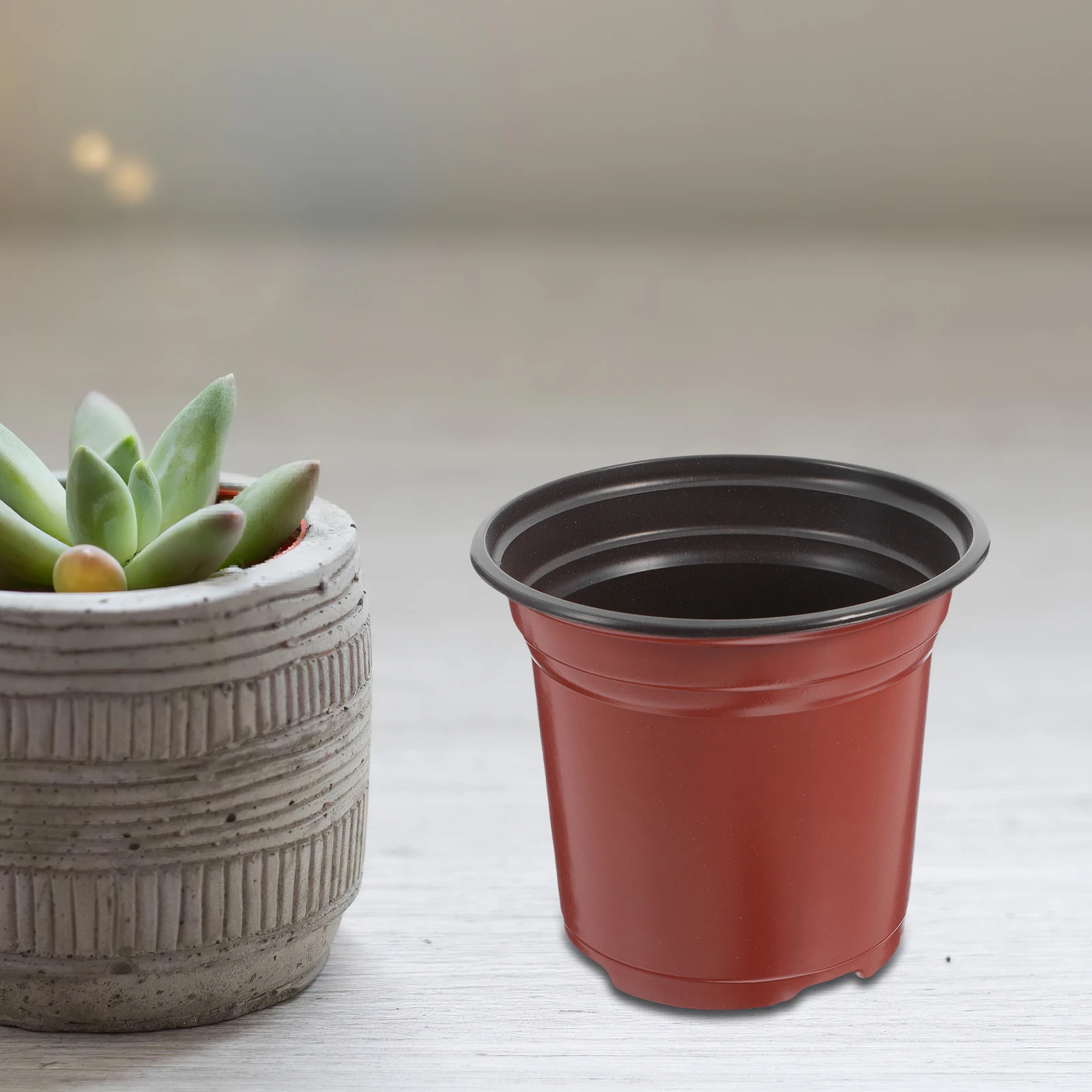 

50Pcs Plastic Flowerpot Set Minimalist Design for Succulents Cacti Plants Desk Decor Garden Storage Pot Creative Breathable