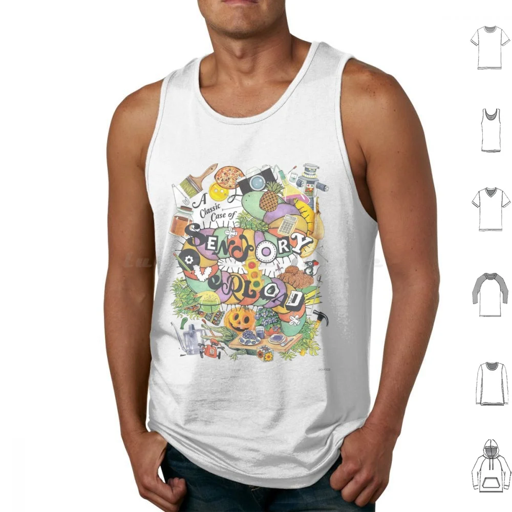 A Classic Case Of Sensory Overload Tank Tops Print Cotton Autism Autistic Sensory Processing Disorder Sensory