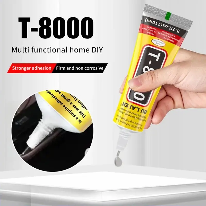 1/5Pcs Electronic Component Contact Adhesive Sealant T-8000 Precision Clear Glue For Jewelry Shoe And Phone Repair DIY Adhesive