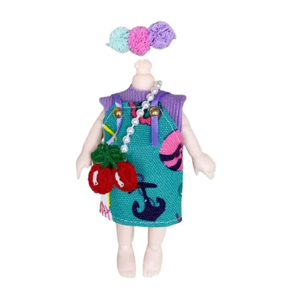 

Replacement Outfit 16cm Doll Clothes Suit Sweet Skirt Plush Patch Doll Winter Dressup Skirt Cartoon Changing Cute Clothes Set