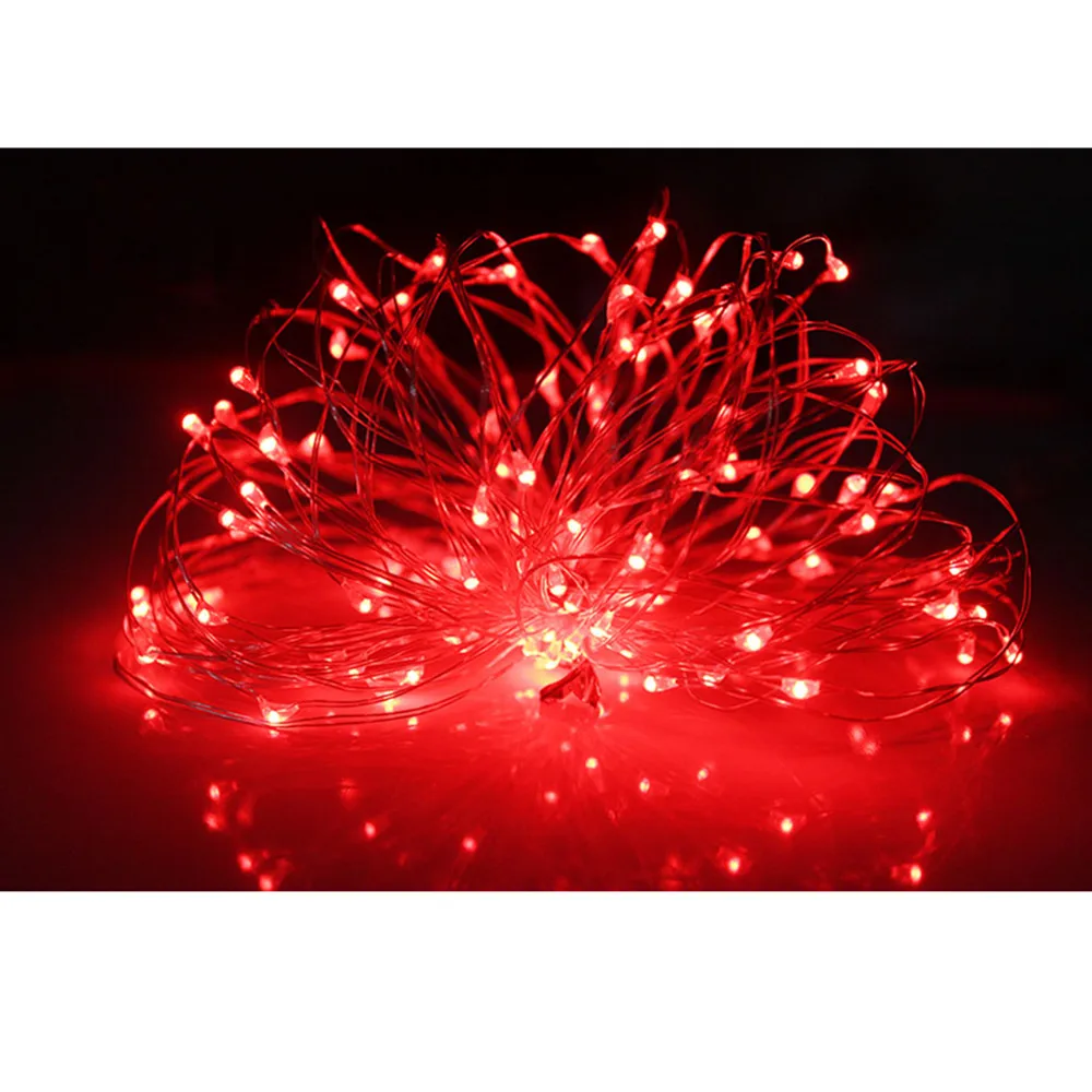 2M 5M 10M 100 Led stringhe filo di rame 3XAA batteria a batteria decorazione della festa nuziale di natale LED String Fairy Lights